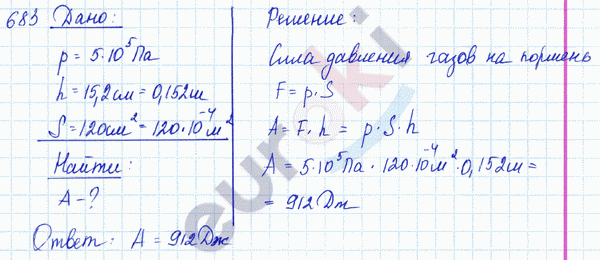 Физика 8 класс. Сборник задач Лукашик, Иванова Задание 683