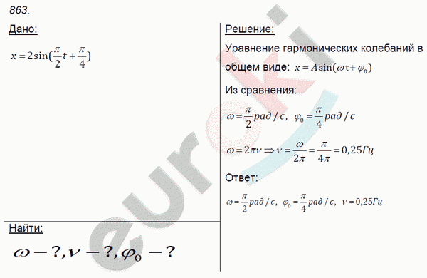 Физика 8 класс. Сборник задач Лукашик, Иванова Задание 863