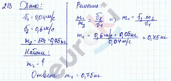 Физика 9 класс. Сборник задач Лукашик, Иванова Задание 213