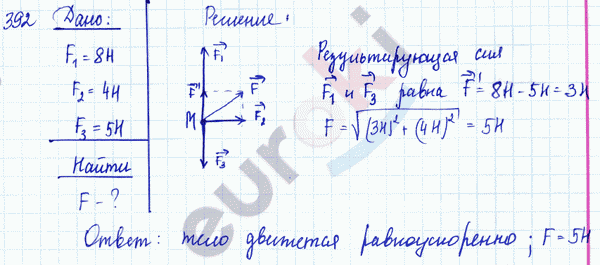 Физика 9 класс. Сборник задач Лукашик, Иванова Задание 392