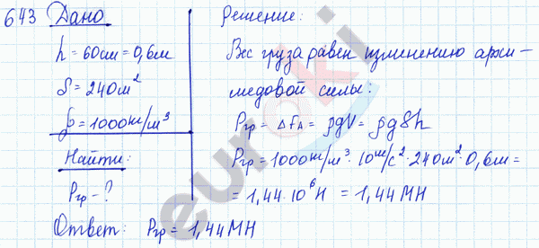 Физика 9 класс. Сборник задач Лукашик, Иванова Задание 643