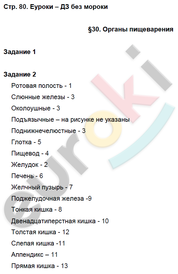 Рабочая тетрадь по биологии 8 класс. Часть 1, 2. ФГОС Маш, Драгомилов Страница 80