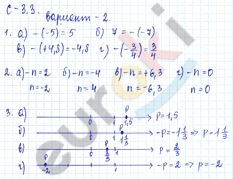 Самостоятельные работы по математике 6 класс. ФГОС Зубарева, Лепешонкова Вариант 2