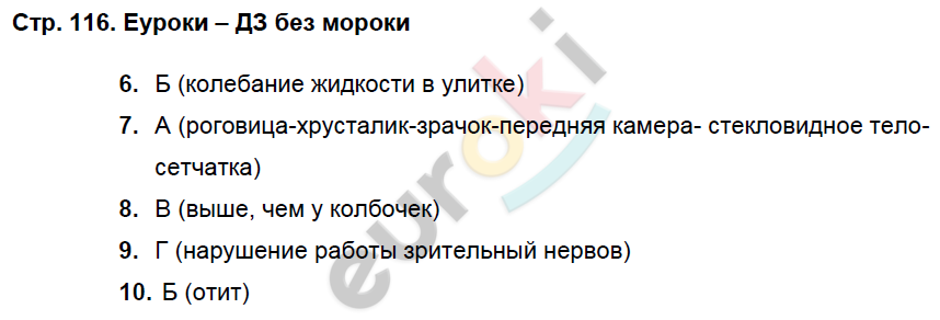 Рабочая тетрадь по биологии 8 класс. ФГОС Пасечник, Швецов Страница 116