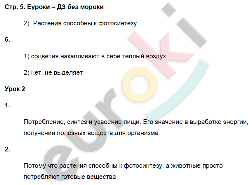 Технологическая карта урока по биологии 6 класс фгос пасечник