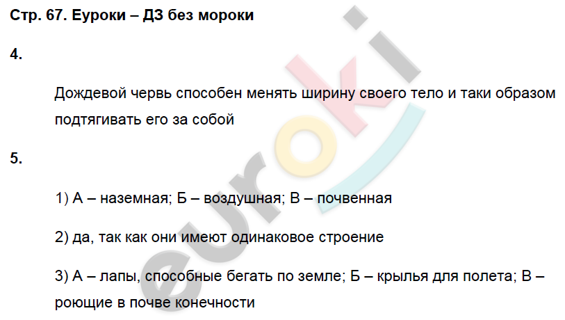 Рабочая тетрадь по биологии 6 класс. ФГОС Пасечник, Суматохин Страница 67