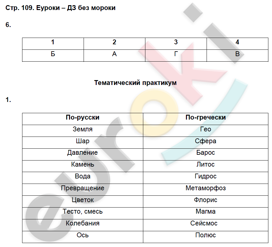 Рабочая тетрадь по географии 6 класс. ФГОС Домогацких Страница 109