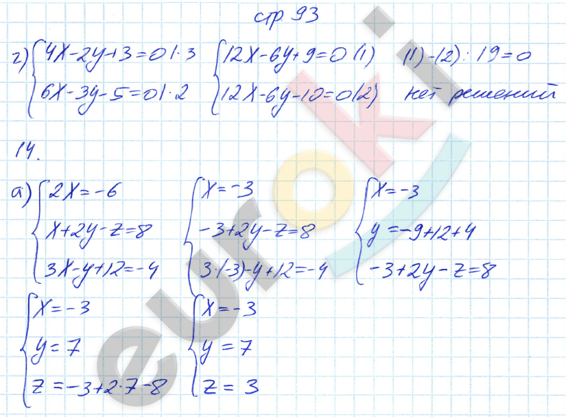 Рабочая тетрадь по алгебре 7 класс. ФГОС Журавлев, Перепелкина. К учебнику Никольского Страница 93