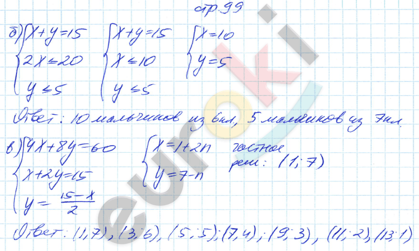 Рабочая тетрадь по алгебре 7 класс. ФГОС Журавлев, Перепелкина. К учебнику Никольского Страница 99