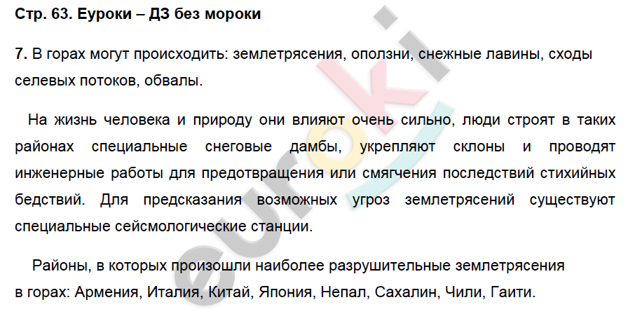 Рабочая тетрадь по географии 6 класс. ФГОС Герасимова, Карташева, Курчина Страница 63