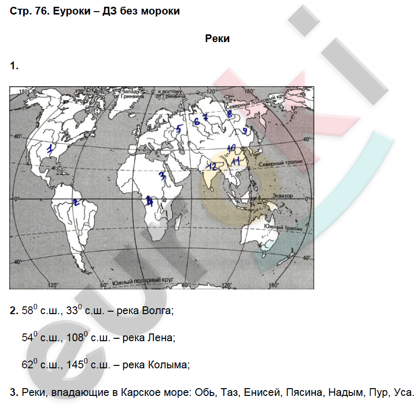 Рабочая тетрадь по географии 6 класс. ФГОС Герасимова, Карташева, Курчина Страница 76