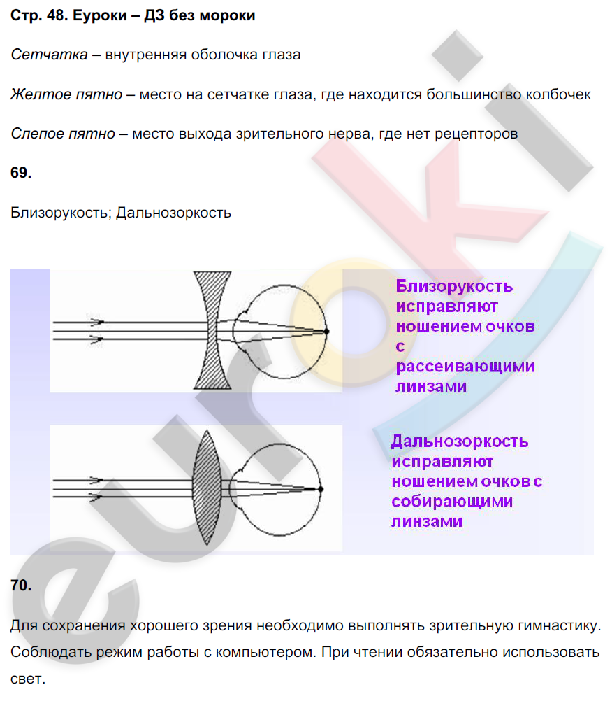 Рабочая тетрадь по биологии 8 класс. ФГОС Сонин, Агафонова Страница 48