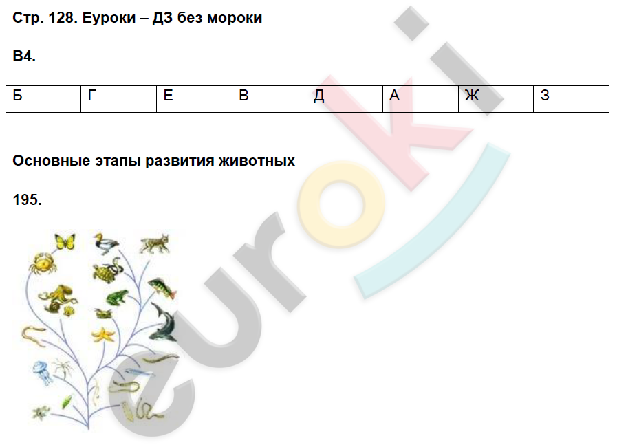 Рабочая тетрадь по биологии 8 класс. ФГОС Захаров, Сонин Страница 128