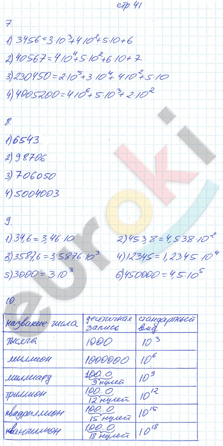 Рабочая тетрадь по алгебре 7 класс. Часть 1, 2. ФГОС Колягин, Ткачева Страница 41