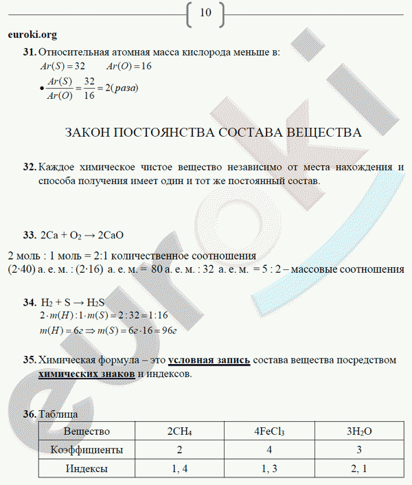 Рабочая тетрадь по химии 8 класс. ФГОС Габрусева Страница 10