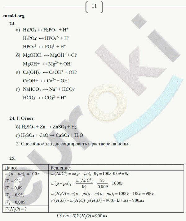 Рабочая тетрадь по химии 9 класс. ФГОС Габрусева Страница 11
