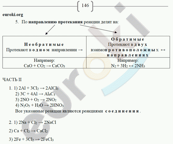 Рабочая тетрадь по химии 8 класс. ФГОС Габриелян, Сладков Страница 146