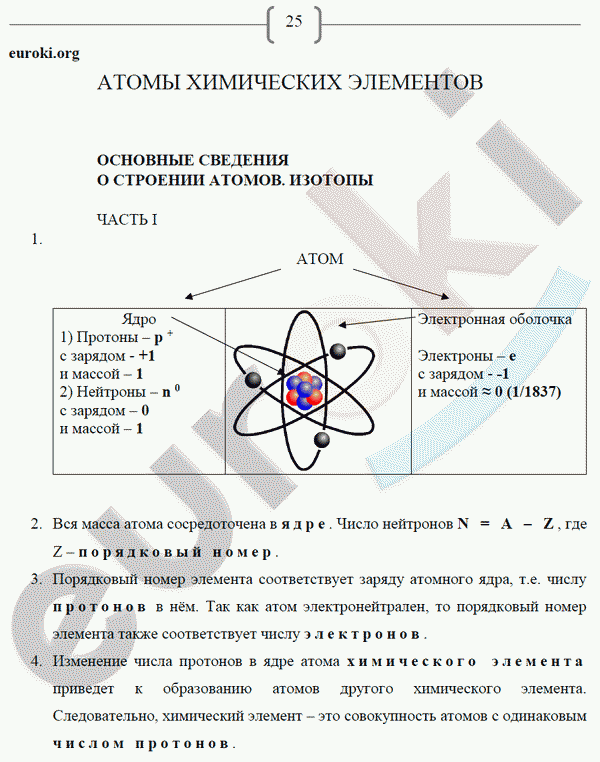 Рабочая тетрадь по химии 8 класс. ФГОС Габриелян, Сладков Страница 25