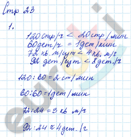 Тетрадь для самостоятельной работы по математике 4 класс Чуракова, Янычева Страница 23