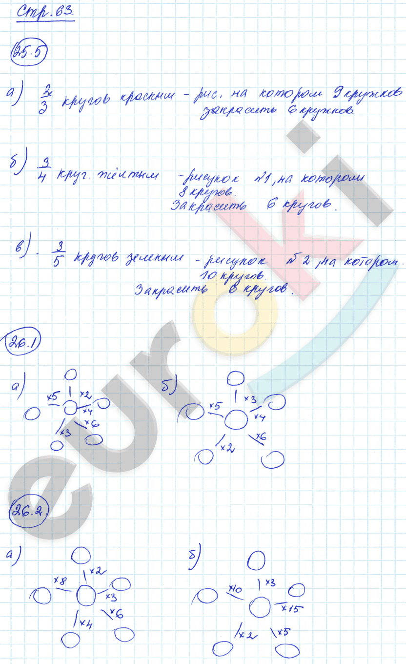 Рабочая тетрадь по математике 5 класс. Часть 1, 2. ФГОС Зубарева Страница 63