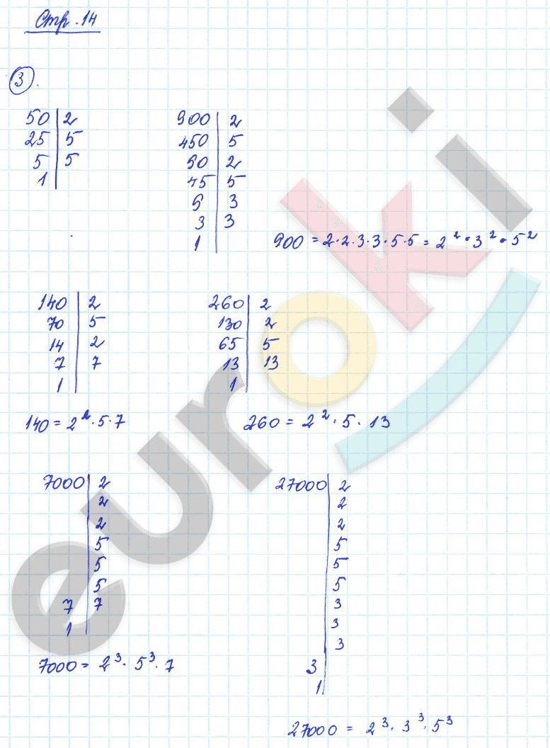 Рабочая тетрадь по математике 6 класс. Часть 1, 2. ФГОС Рудницкая Страница 14