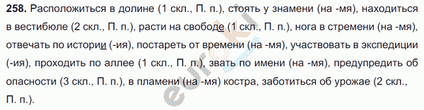 Русский язык 6 класс. Часть 1, 2. ФГОС Баранов, Ладыженская Задание 258