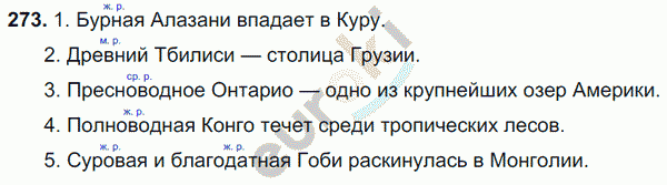 Русский язык 6 класс. Часть 1, 2. ФГОС Баранов, Ладыженская Задание 273