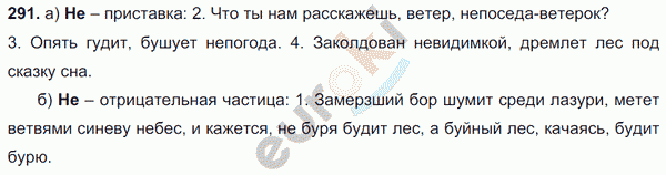 Русский язык 6 класс. Часть 1, 2. ФГОС Баранов, Ладыженская Задание 291