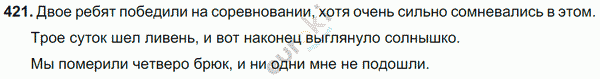 Русский язык 6 класс. Часть 1, 2. ФГОС Баранов, Ладыженская Задание 421