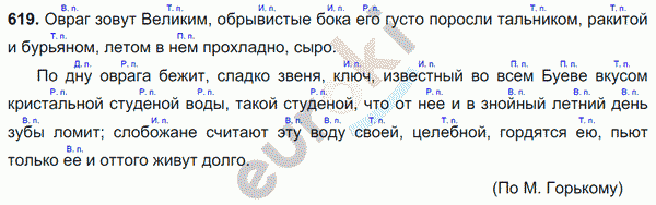 Русский язык 6 класс. Часть 1, 2. ФГОС Баранов, Ладыженская Задание 619