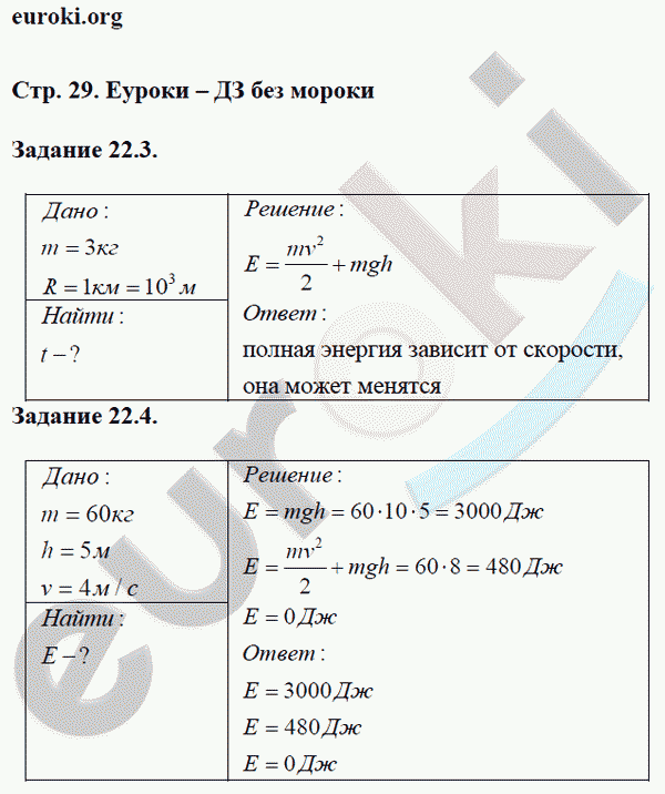 Рабочая тетрадь по физике 9 класс. ФГОС Гутник, Власова Страница 29