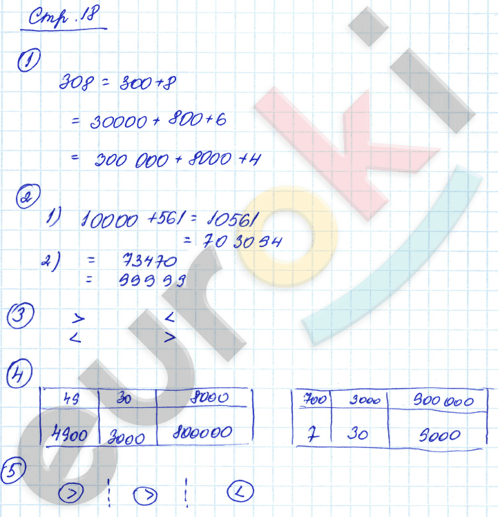 Проверочные работы по математике 4 класс. ФГОС Волкова Страница 18