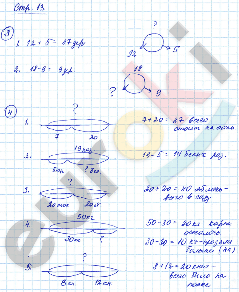 Рабочая тетрадь по математике 2 класс. Часть 1, 2. ФГОС Захарова, Юдина Страница 13