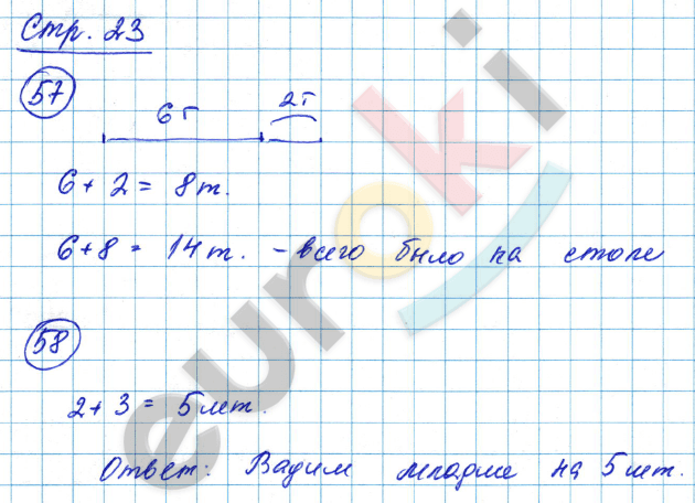 Рабочая тетрадь по математике 2 класс. Часть 1, 2. ФГОС Моро, Волкова Страница 23