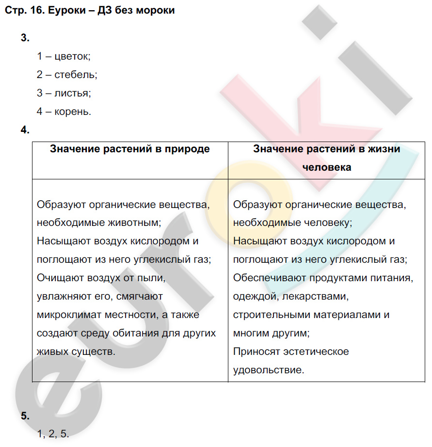 Рабочая тетрадь по биологии 5 класс. ФГОС Новикова, Романова Страница 16