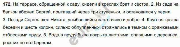 Русский язык 7 класс. ФГОС Баранов, Ладыженская Задание 172