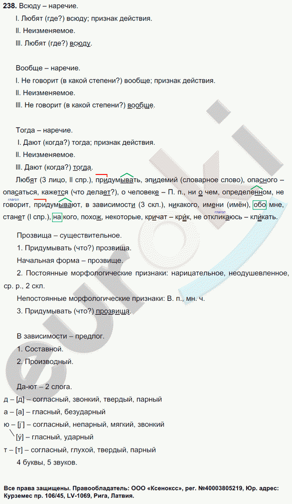 Русский язык 7 класс. ФГОС Баранов, Ладыженская Задание 238