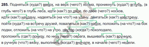 Русский язык 7 класс. ФГОС Баранов, Ладыженская Задание 285