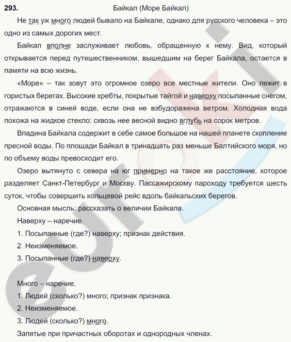 Русский язык 7 класс. ФГОС Баранов, Ладыженская Задание 293