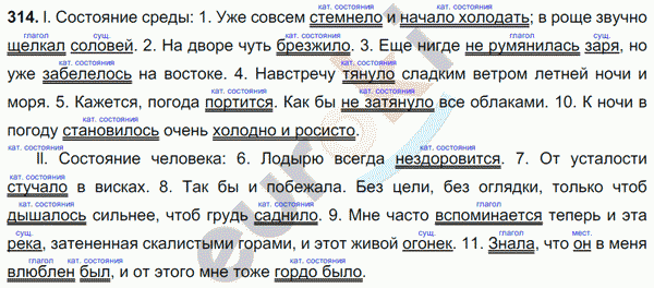 Русский язык 7 класс. ФГОС Баранов, Ладыженская Задание 314
