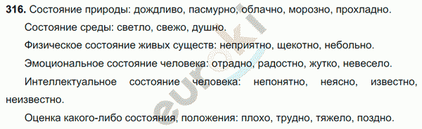 Русский язык 7 класс. ФГОС Баранов, Ладыженская Задание 316