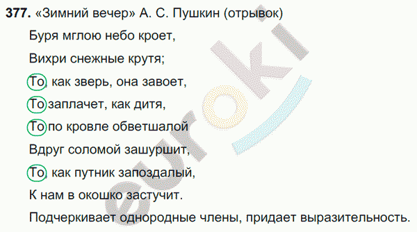 Русский язык 7 класс. ФГОС Баранов, Ладыженская Задание 377