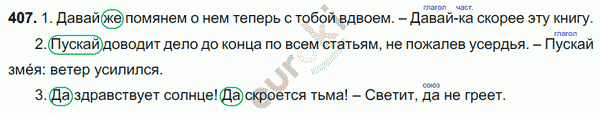 Русский язык 7 класс. ФГОС Баранов, Ладыженская Задание 407