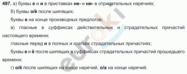 Русский язык 7 класс. ФГОС Баранов, Ладыженская Задание 497