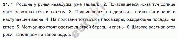 Русский язык 7 класс. ФГОС Баранов, Ладыженская Задание 91