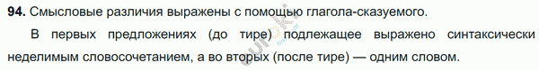 Русский язык 8 класс. ФГОС Ладыженская, Тростенцова Задание 94