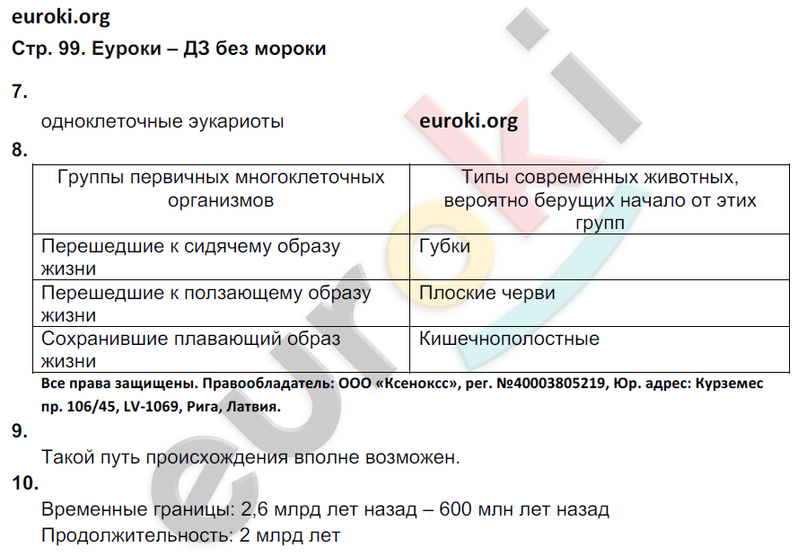 Рабочая тетрадь по биологии 9 класс. ФГОС Мамонтов, Захаров, Цибулевский Страница 99