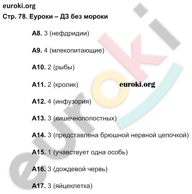 Рабочая тетрадь по биологии 6 класс. ФГОС Сонин (с белкой) Страница 78