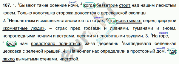 Русский язык 9 класс. ФГОС Тростенцова, Ладыженская Задание 107