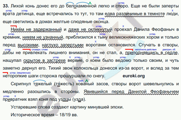 Русский язык 9 класс. ФГОС Тростенцова, Ладыженская Задание 33